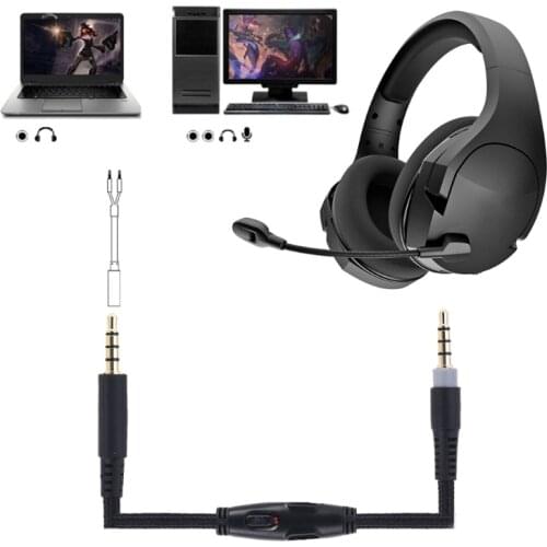 For -HyperX Cloud Alpha/-HyperX Cloud Flight Headphone Cable Sound Control Headphone Cable 85DD