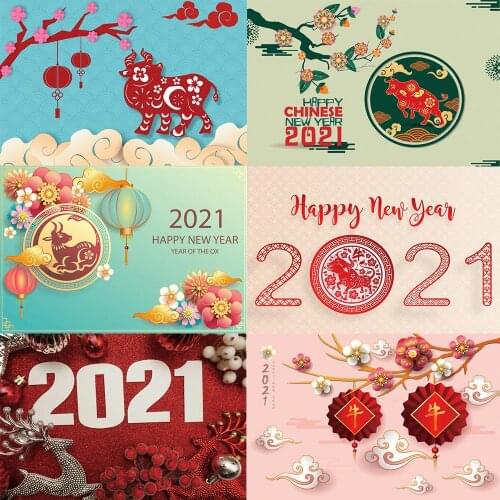 Red Chinese Wind Auspicious Backdrop Child Birthday Party Room Decoration Photography Studio Photo Kids Custom Vinyl Background
