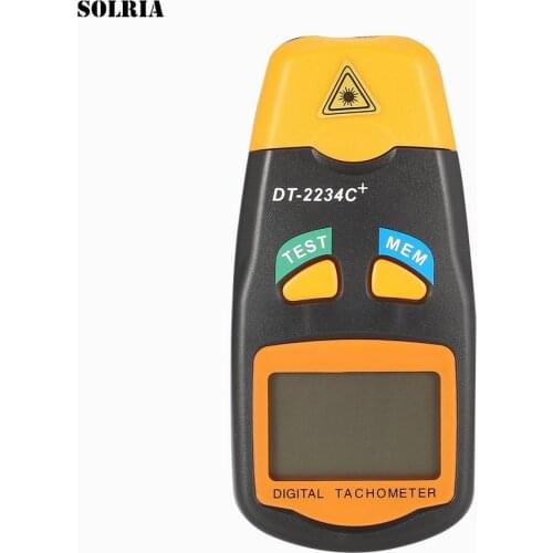 Mini DT2234C+ Handheld LCD Digital Non-contact Laser Photo Tachometer RPM Speed Measurement Meter Speedometer 2.5~99999 RPM
