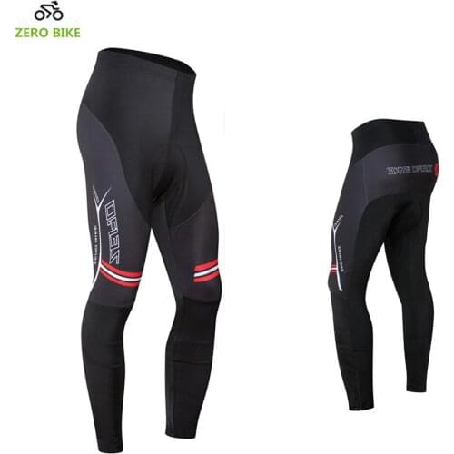 ZERO BIKE Mens Cycling Long Pants Black MTB Bike Trousers 3D Gel Padded pantalones hombre M-XXL