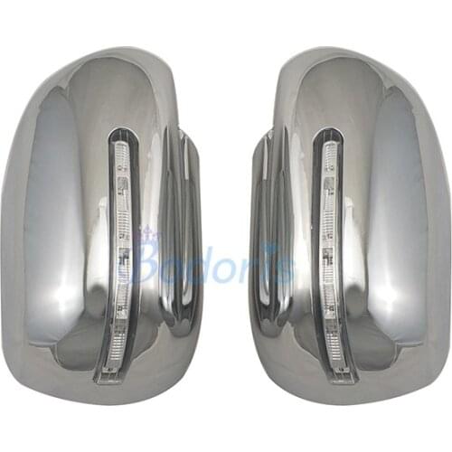 For Suzuki Grand Vitara JT 2008-2014 Side Wing Mirror Cover Rearview Overlay Caps With LED Lamps Shell Chrome Car Accessories