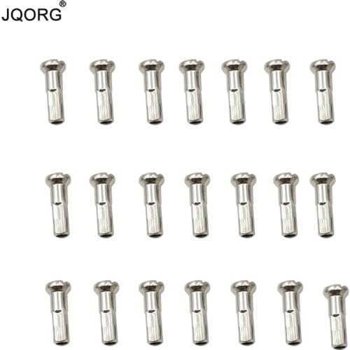 24 Pieces A Lot Brass Material Lighting Sliver Color Bicycle Spoke Nuts 14.2 mm Longer Bike Spoke Nipples For 14/15G spoke