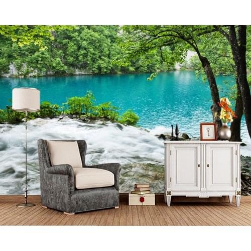 Papel de parede lake in Plitvice National Park Croatia natural 3d wallpaper,living room bedroom wall papers home decor mural