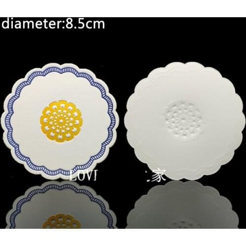 Hotel disposable round absorbent paper coasters 8.5cm white embossed paper coasters