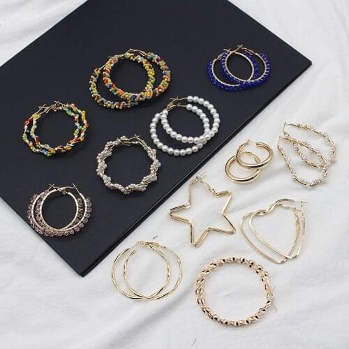 OUGESKY Earrings Rings