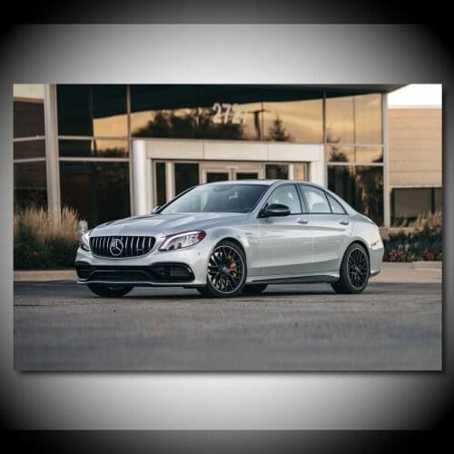 2019 Mercedess AMG C63 Static Supercar Wall Decor Posters Canvas Printed Art Home Living Room Decorations