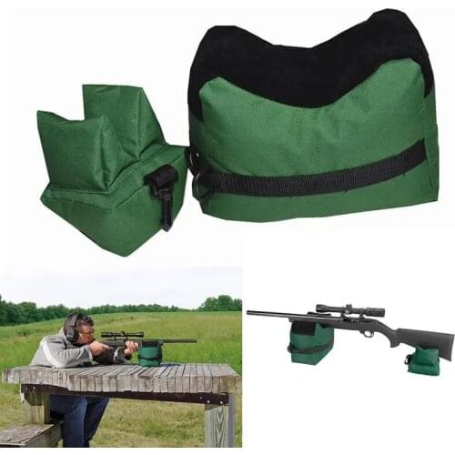 Portable Sniper Shooting Gun Rest Bag Set Front & Rear Rifle Target Bench Unfilled Stand Support Sandbag Hunting Accessories
