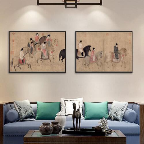Posters Prints Exquisite Chinese Antique collection Imitation ancient China People and Beautiful Landscape picture /Wall Art
