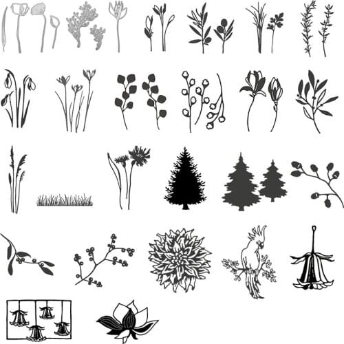 Different Flowers Leaves Series Lotus Lily Metal Cutting Dies For Craft Die Cut Card Making Embossing Stencil Scrapbooking