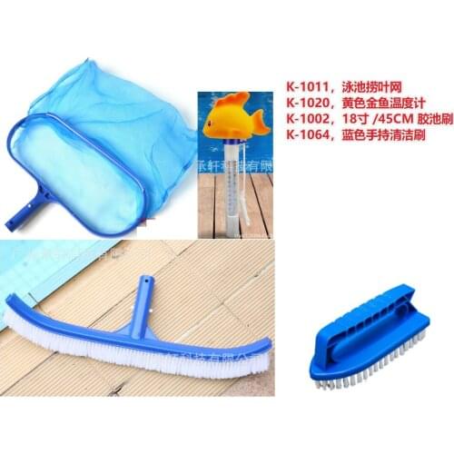 Swimming Pool Thermometer Water Thermometer Thermometer + Pool Brush + Leaf Net + 18-inch Pool Brush