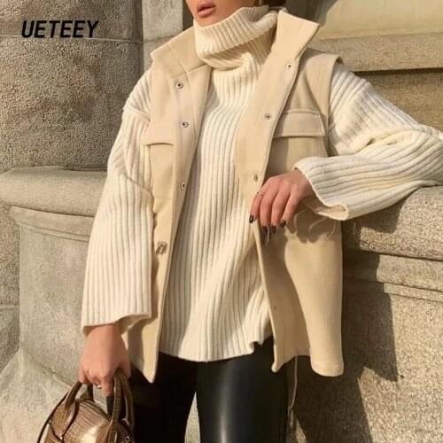 UETEEY Women's White Jackets