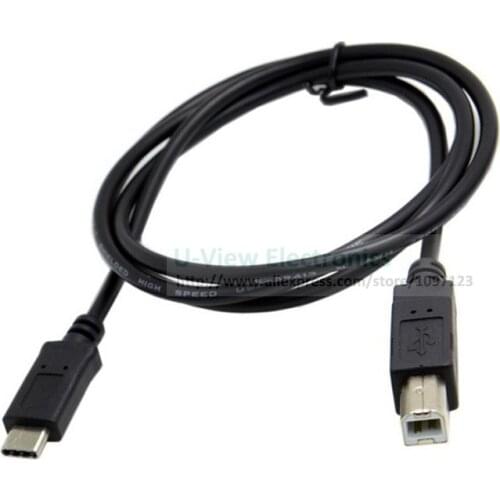 USB-C USB 3.1 Type-C Male Connector to USB 2.0 Type B Male Data Cable For Cell Phone & Macbook & Laptop 1M/Free Shipping/1PC