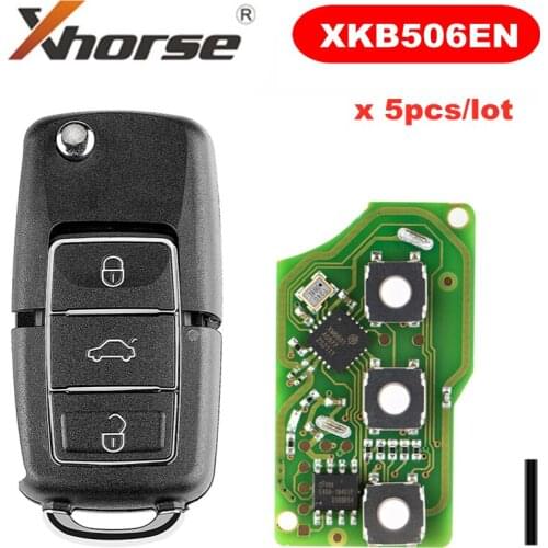 Xhorse XKB506EN Wire Remote Key for B5 Flip 3 Buttons for VVDI VVDI2 Key Tool 5pcs/lot