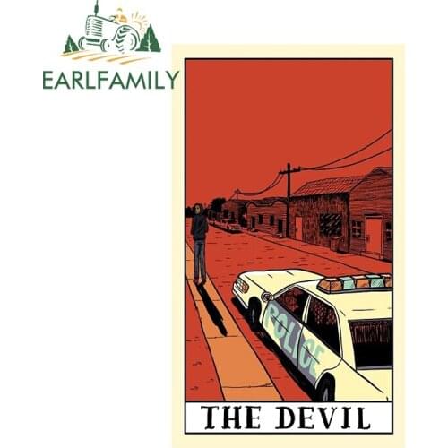 EARLFAMILY 13cm x 7.8cm for Tarot Card Funny Car Stickers Vinyl Car Wrap Decal Waterproof Occlusion Scratch Bumper Decoration