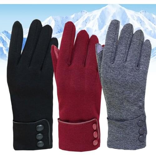 Women Riding Warm Fleece Gloves In Winter. Non Fluffy Touch Screen Gloves. Plush and Thick Windproof Warm Gloves. O-YOWEI