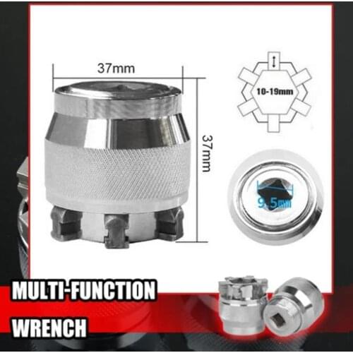 1Pc 3/8 Inch Drive 10-19Mm Adjustable Hex Universal Socket Wrench Torque Wrench Adapter Spanner Ratchet Spanners Repair Tools