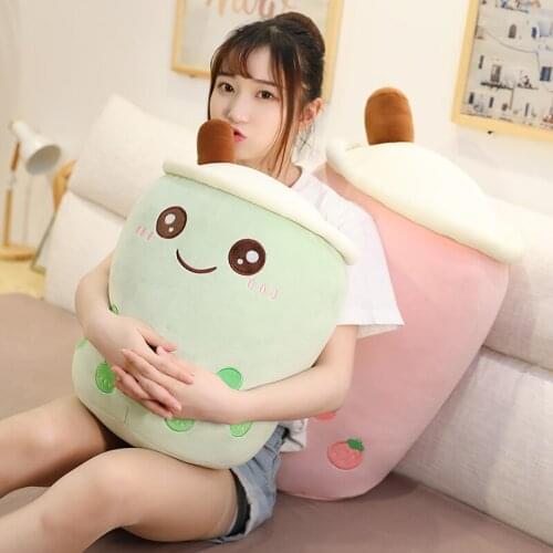 1pc 70CM Huge kawaii Fruit Milk Tea Cup Plush Toys Lovely Stuffed Soft Real Life Drink Cup Pillow for Girls Kids Birthday Gifts
