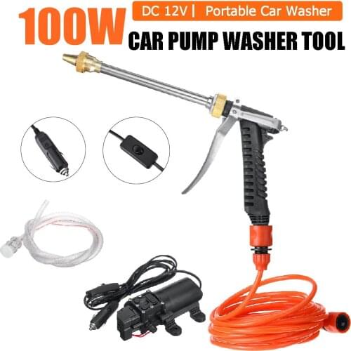 12V High Pressure Washer Electric Car Portable Spray Cleaner Watering Wash intelligent Pump Cleaning Kit