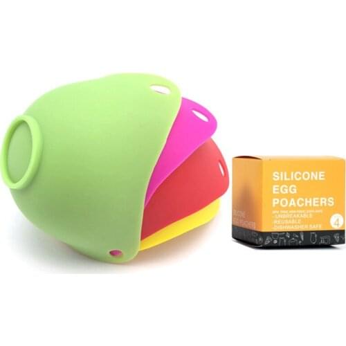 Silicone Egg Poacher Poaching Pods Pan Mould 4pcs/set Kitchen Cooking Tools Accessories