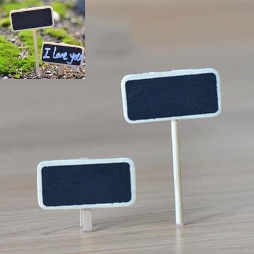 5PCS Durable Mini Wooden Chalkboard Creative Blackboard Signs Garden Flowers and Plants Tags House Decorations