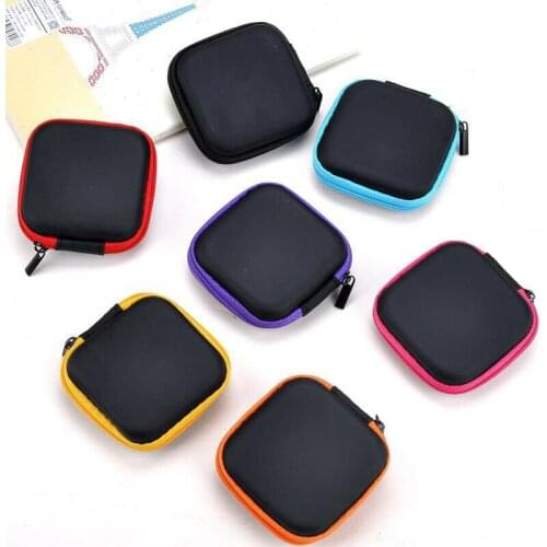 50PCS / LOT Coin Bag Mini Square Coin Pure Color Coin Wallet Card Holders Casual Bag Wholesale Random Colors