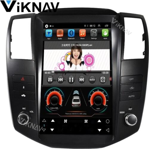 Car GPS navigation 12.1 inch multimedia player radio for Lexus RX RX300 RX330 RX350 RX400H 2004-2007 vetical screen android