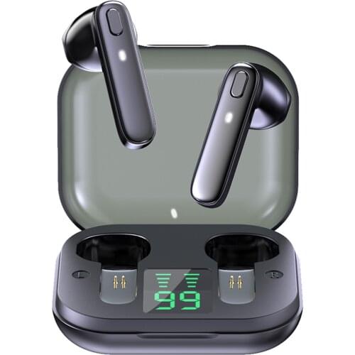 R20 Wireless Headphones Bluetooth 5.0 Earphones Stereo Sound Waterproof Sport Earbuds LED Digital Display Headset HD Call w/ Mic
