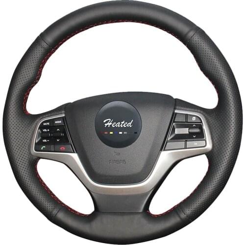 Braiding cover for steering wheel Genuine leather steering wheel cover for Hyundai Elantra 4 Hyundai solaris 2016 2017