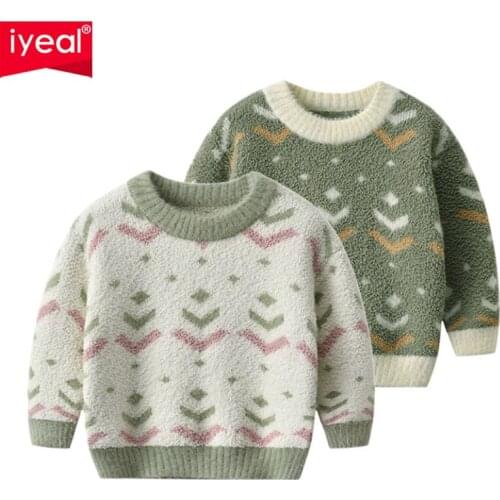 IYEAL Kids Baby Boys Sweaters Warm Knitted Pullover Casual Long Sleeve Childrens Tops Toddler Boy Clothes Baby Girl Clothes