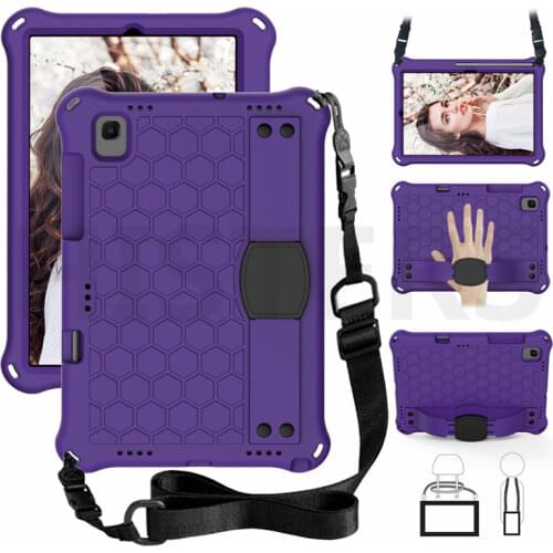 Kids Safety Case For Samsung Galaxy Tab S7 A7 A8 S6 Lite S5e A 8.0" 10.1" 10.4" 10.5" 11" Tablet Handheld Cover Shoulder Strap