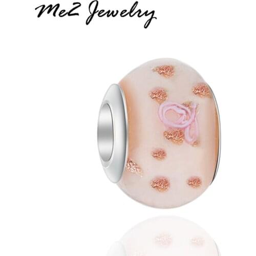 European top quality lampwork Murano glass beads silver charm beads fit charm bracelets & bangles free shipping