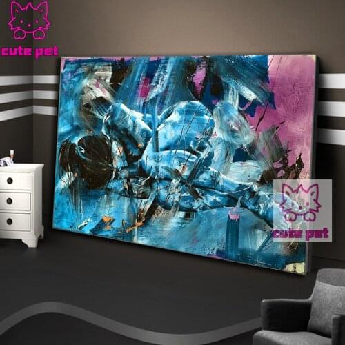 Artistic abstract oil painting DIY Diamond Painting Naked woman Mosaic Craft Needlework Full Diamond 5d Embroidery Home Decor