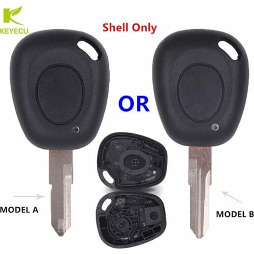 KEYECU Replacement New 1 Button Key Fob Remote Shell Case Uncut Blade For Renault Espace Twingo Clio Scenic Megane Kangoo