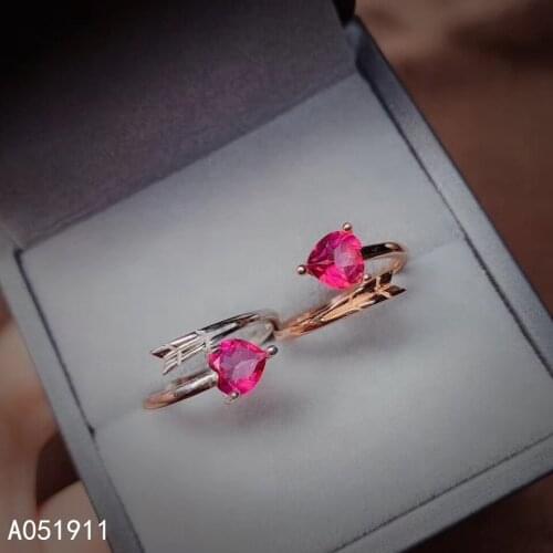 KJJEAXCMY fine jewelry natural pink topaz 925 sterling silver women ring support test luxury