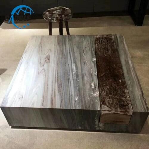 Dubai High End Marble Stone Square Coffee Table Modern Living Room Center Table On Sale