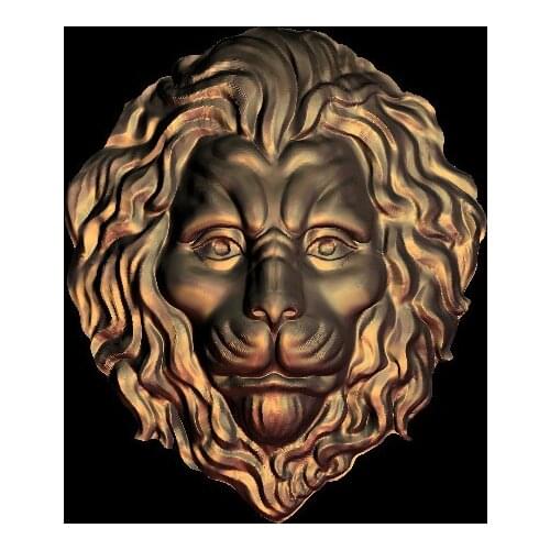 L329, 3d Lions Relief Sculpture Model CNC router milling engrave STL file