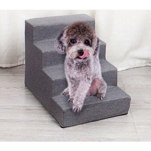 Pet dog stair steps small dog Teddy ladder bedside sofa climb up bed sponge washable ladder dogs ladder stand bench cushion