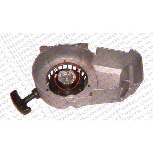 Metal Aluminum Pull Start Starter 47CC 49CC Pocket Dirt Pit Bike ATV Quad Go Kart Buggy Mower Parts Shoot peened Silver