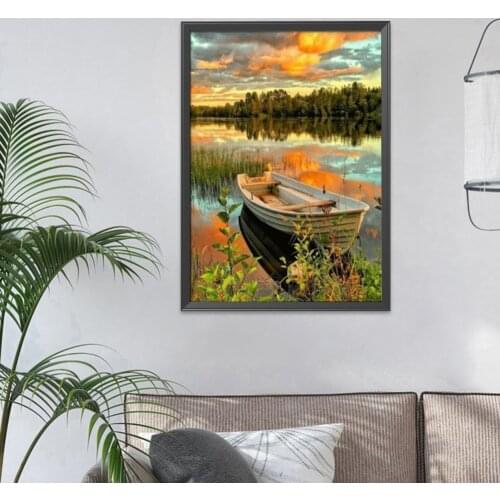 Cross Stitch Kits Stamped DIY 11CT Scenery Printed Eco-cotton Thread Embroidery Needlework Sets Home Wall Hanging Decor