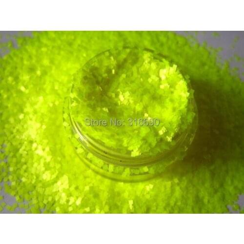 Neon Yello Square glitter Solvent Resistant Glitter for franken polish