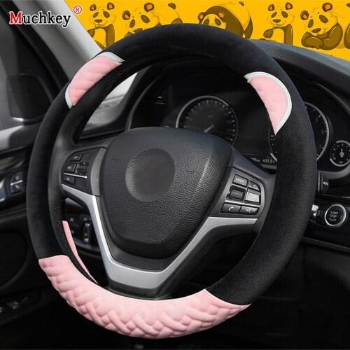 New Fashionable Auto Wheel Protector Soft Cute No Bad Smell Universal Fit 15 Inch Car Steering Whee Cover