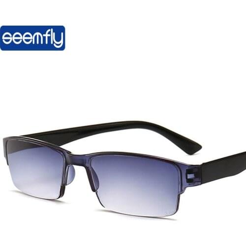Seemfly Ultralight HD Optical Reading Glasses Women Half-frame Presbyopic Eyeglasses Men Eyewear Diopter +1 1.5 2 2.5 3 +3.5