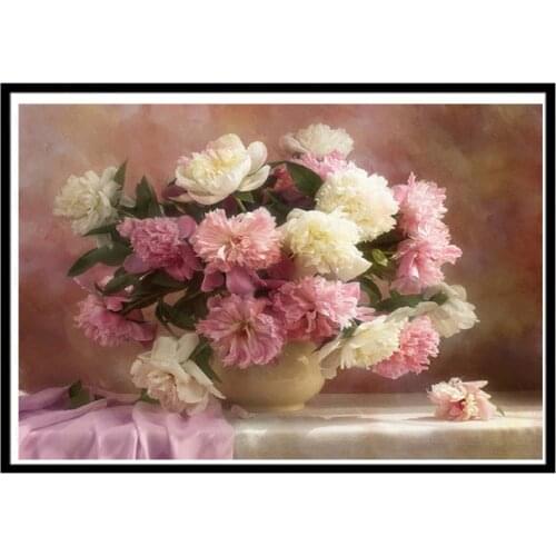 Pintura de diamantes 5D y bordado de flores de paisaje y punto de cruz mosaico para decoración del hogar. Patrón artesanal reg