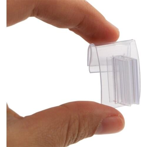 Custom PVC shelf data strip hook grip Sign clip POP label holder supermarket shelf price tag sign Clamp shelf price talker