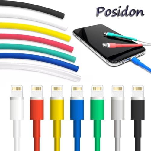 Posidon 6mm 7 Colors Iphone Data Wire Heat-shrink Tube Assist Hooks Heat shrink Tube Plastic Thermal-plastic Tube