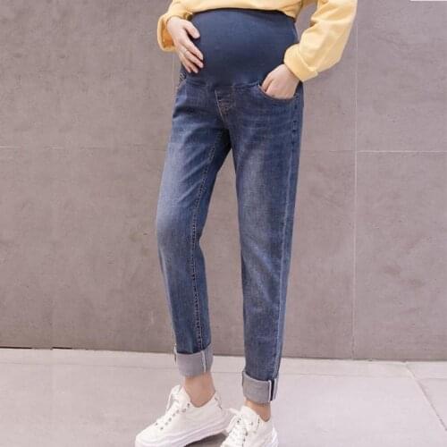 Casual Pants Pregnancy Jeans Boyfriend Loose Jeans Maternity Abdominal Denim Pants High Waist Trousers For Pregnant Women new
