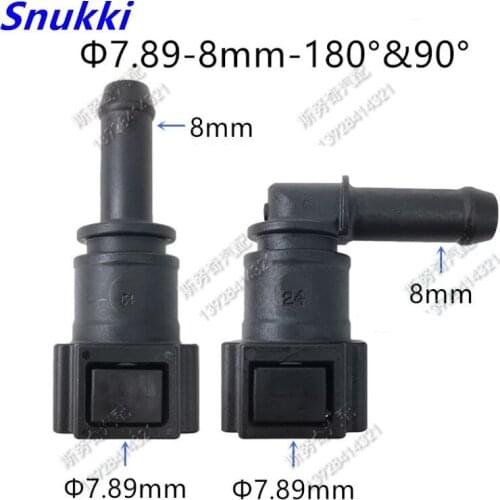 7.89mm SAE 5/16 Fuel pipe joint Fuel line quick connector female connector 180 degree connect rubber pipe double lock 5pcs a lot
