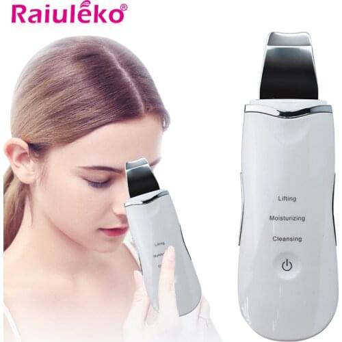 Ultrasonic Skin Scrubber Deep Cleaning Face Scrubber Vibrating Facial Cleansing Skin Spatula Peeling Beauty Instrument Device