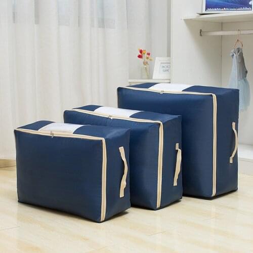 Waterproof Breathable Non-Woven Portable Clothes Storage Bag Organizer Bag for Clothes Oxford Cloth Closet Organizer Travel 60X