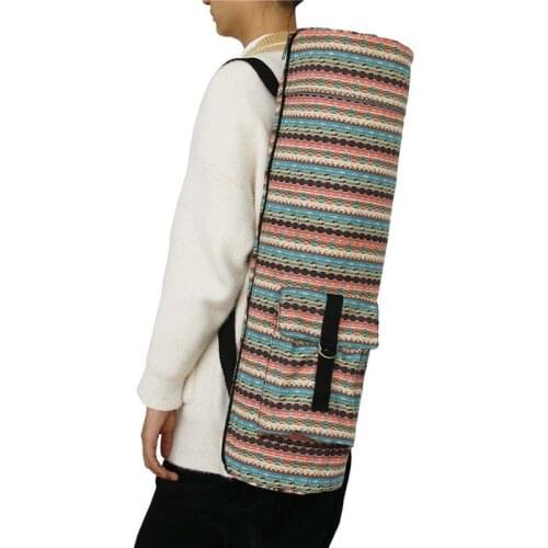 Printed Portable Yoga Mat Bag Waterproof Multifunction Pocket Mat Package Sports Knapsack Easy Carry Fitness Backpack Mat Case